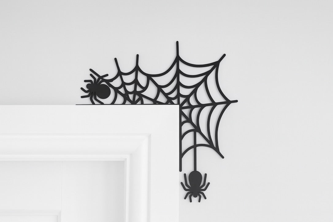Spider Web Door Corner Halloween Decoration