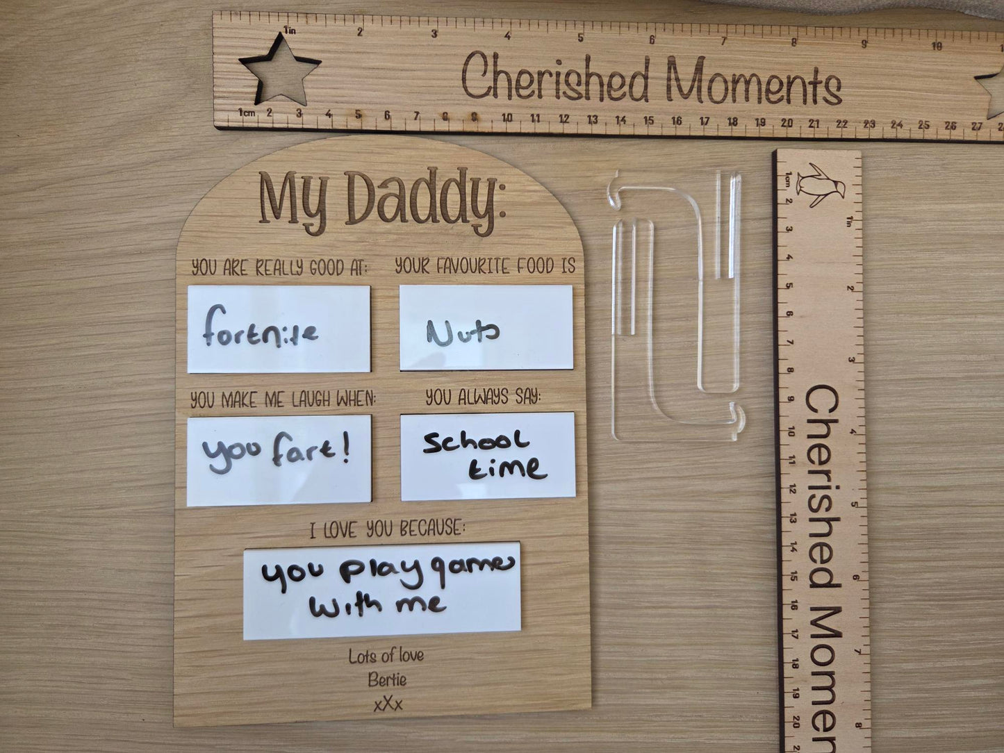 My Daddy Interview Board - Any Name - Gift for Him– Birthday Keepsake