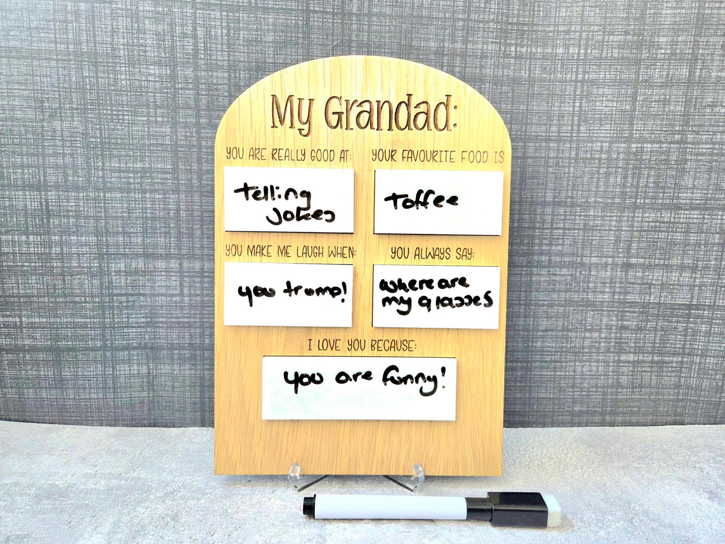 My Daddy Interview Board - Any Name - Gift for Him– Birthday Keepsake