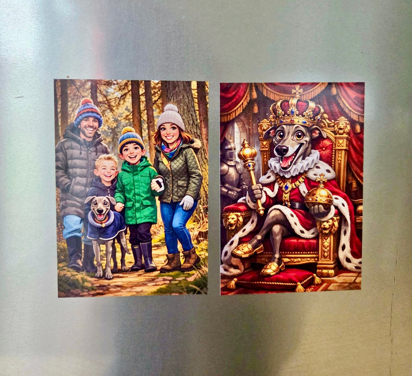 Personalised Photo Fridge Magnet – Custom Family Portrait or Caricature Gift