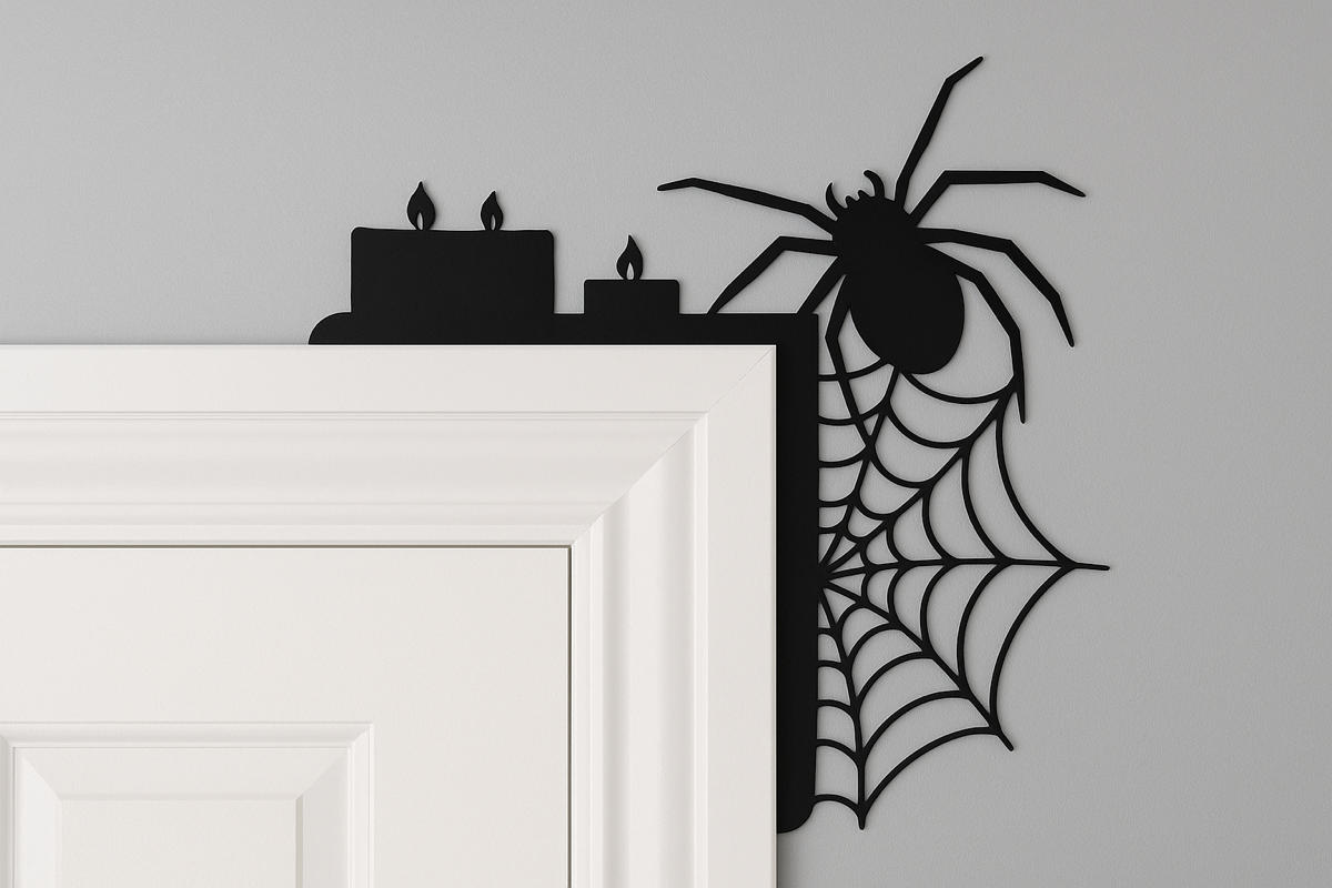 Spider Web Door Corner Decoration – Halloween Decor