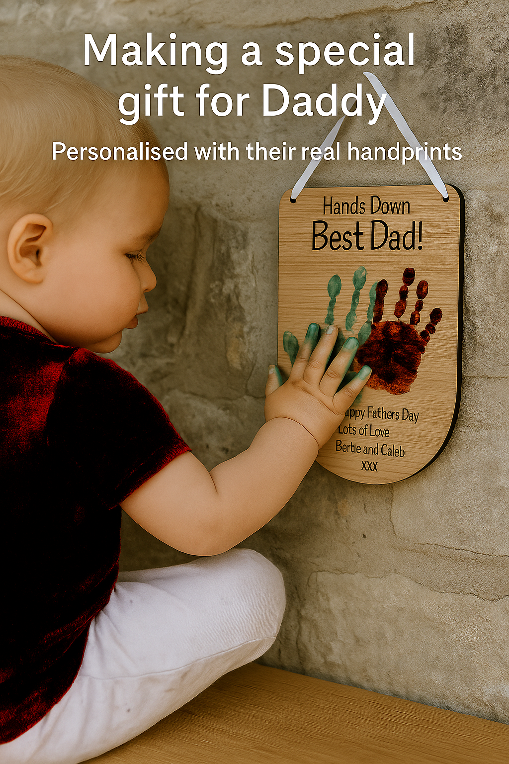 Personalised Handprint Art – Gift for Nanny, Grandma or Mum