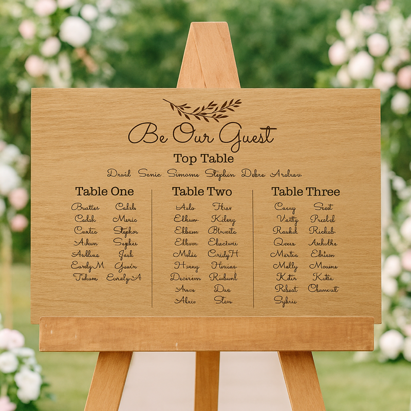 Wedding Table Plan, Wooden Seating Chart, Rustic Event Sign, Boho Wedding Decor
