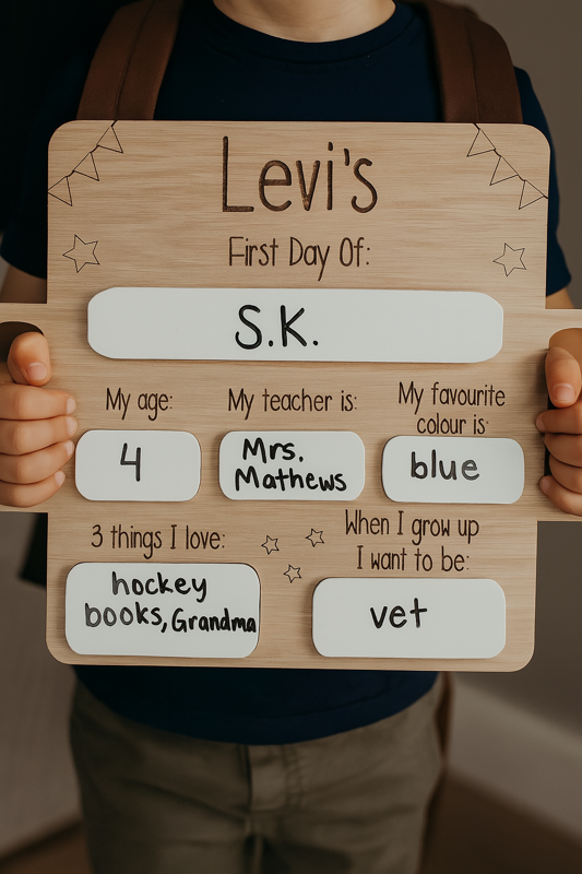 Personalised Back to School Board – Reusable First Day of School Sign
