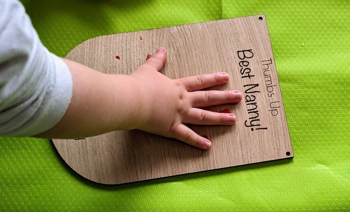 Personalised Handprint Art – Gift for Nanny, Grandma or Mum