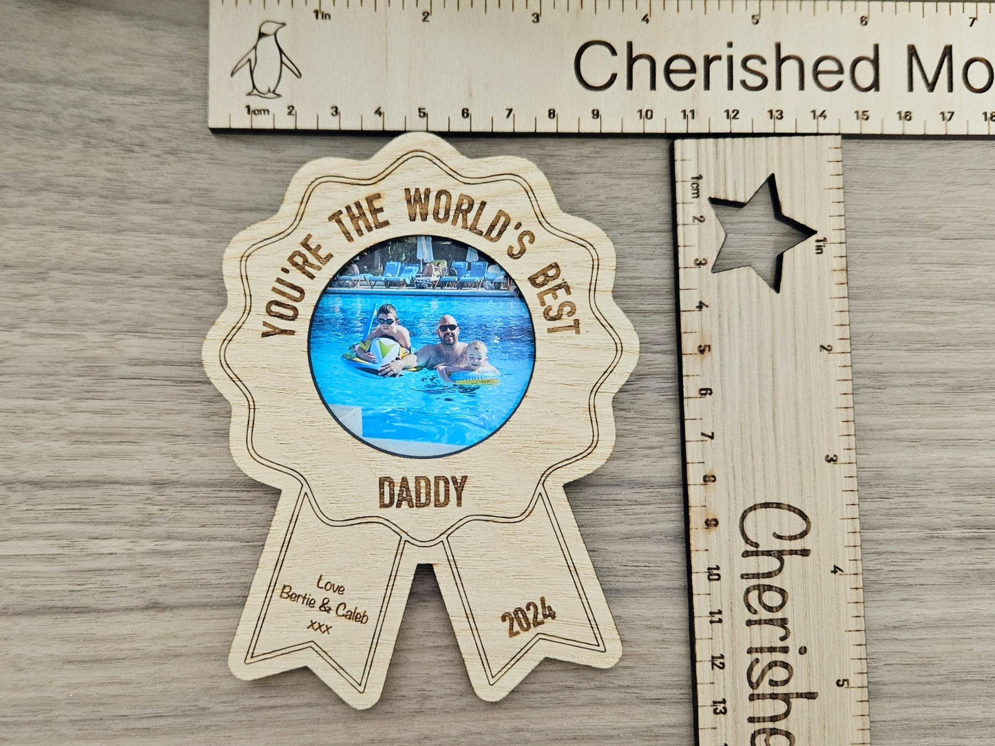 Worlds Best Grandpa Wooden Fridge Magnet