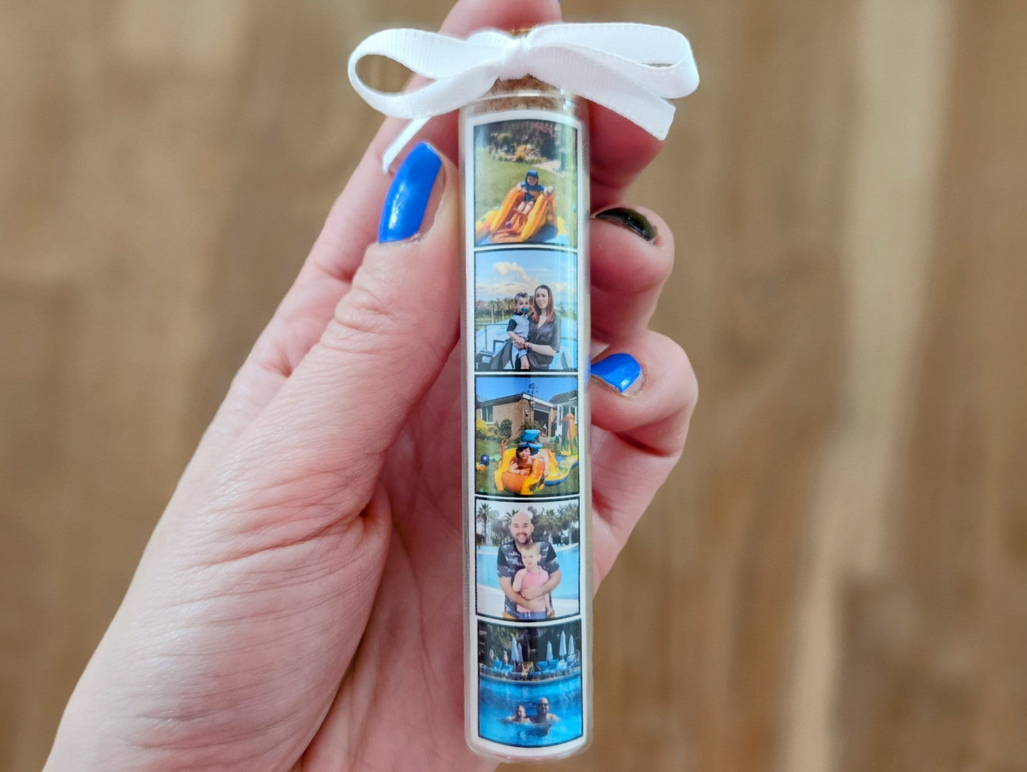 Personalised Photo Jar – Custom Mini Glass Keepsake with Your Pictures
