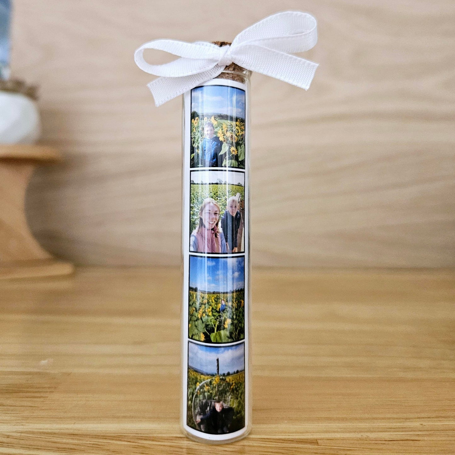 Personalised Photo Jar – Custom Mini Glass Keepsake with Your Pictures