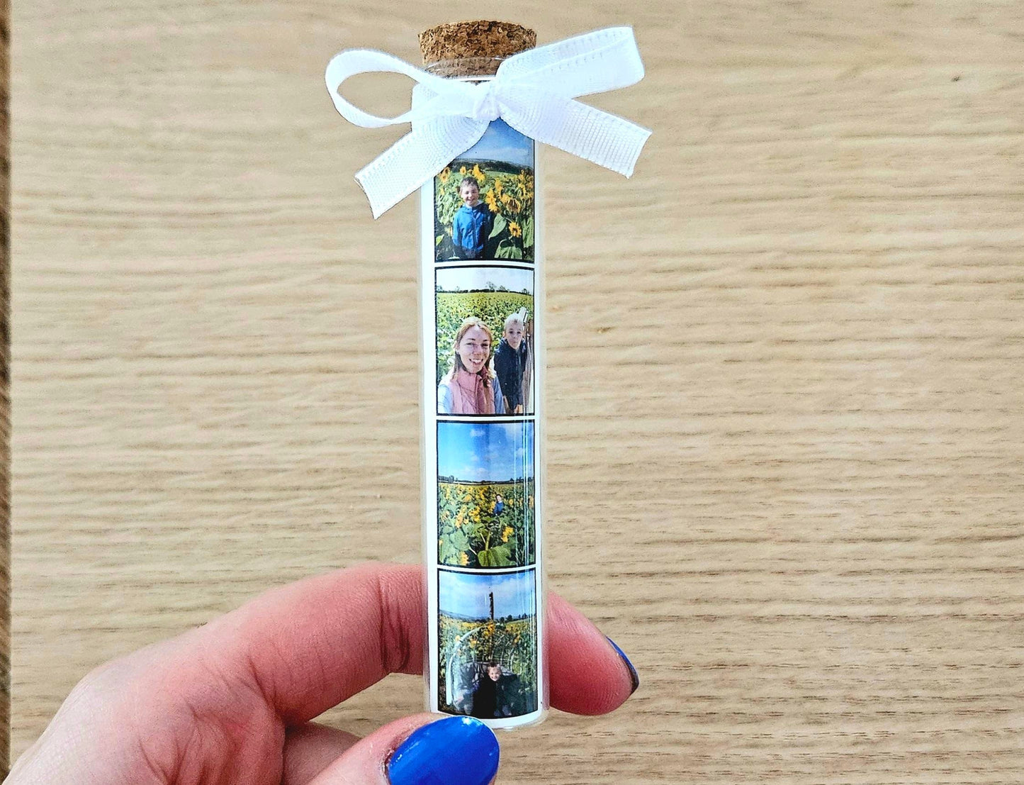 Personalised Photo Jar – Custom Mini Glass Keepsake with Your Pictures