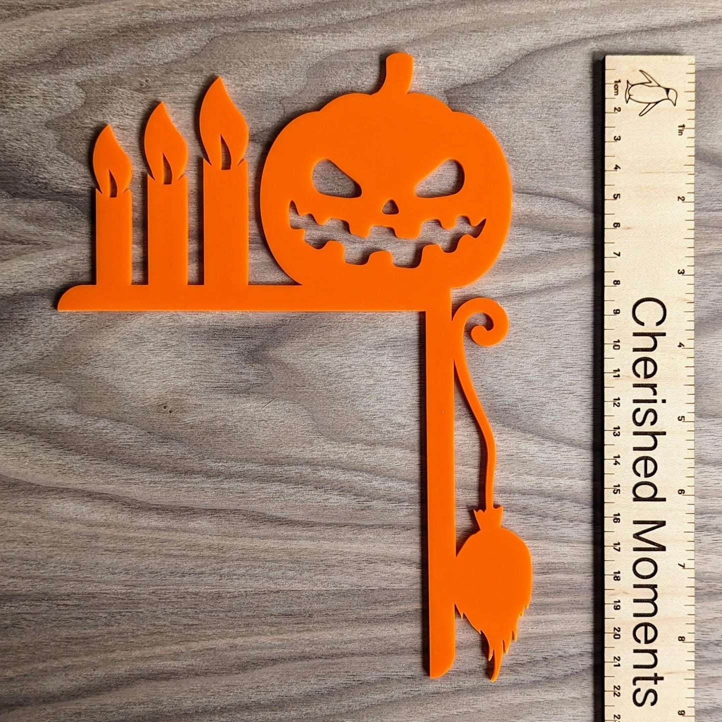 Black Pumpkin Door Corner Decoration – Gothic Halloween Wall Accent