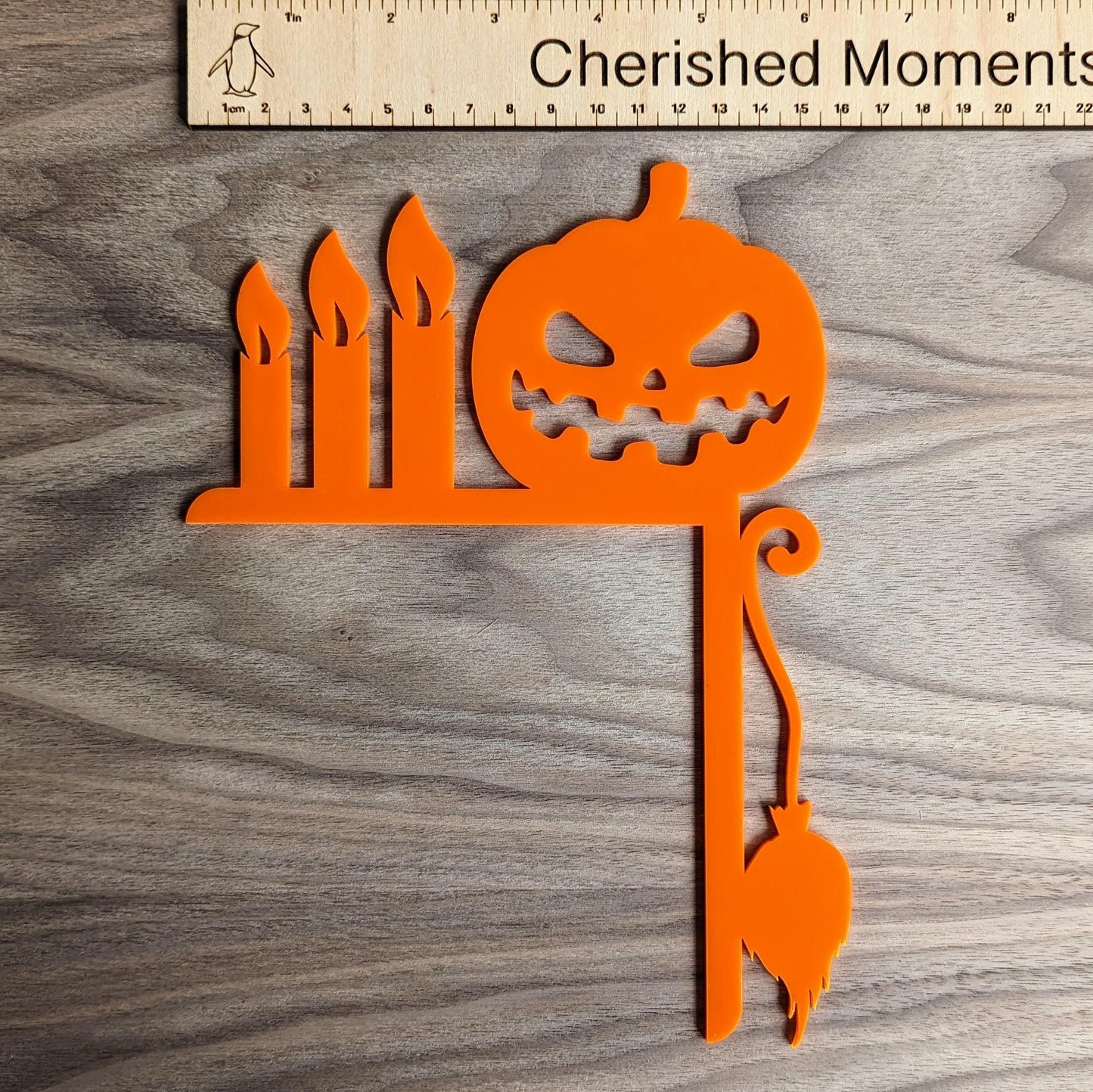 Black Pumpkin Door Corner Decoration – Gothic Halloween Wall Accent