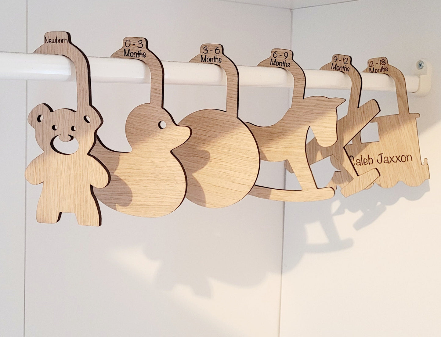 Wooden Baby Clothes Hanger, Nursery Wardrobe Divider
