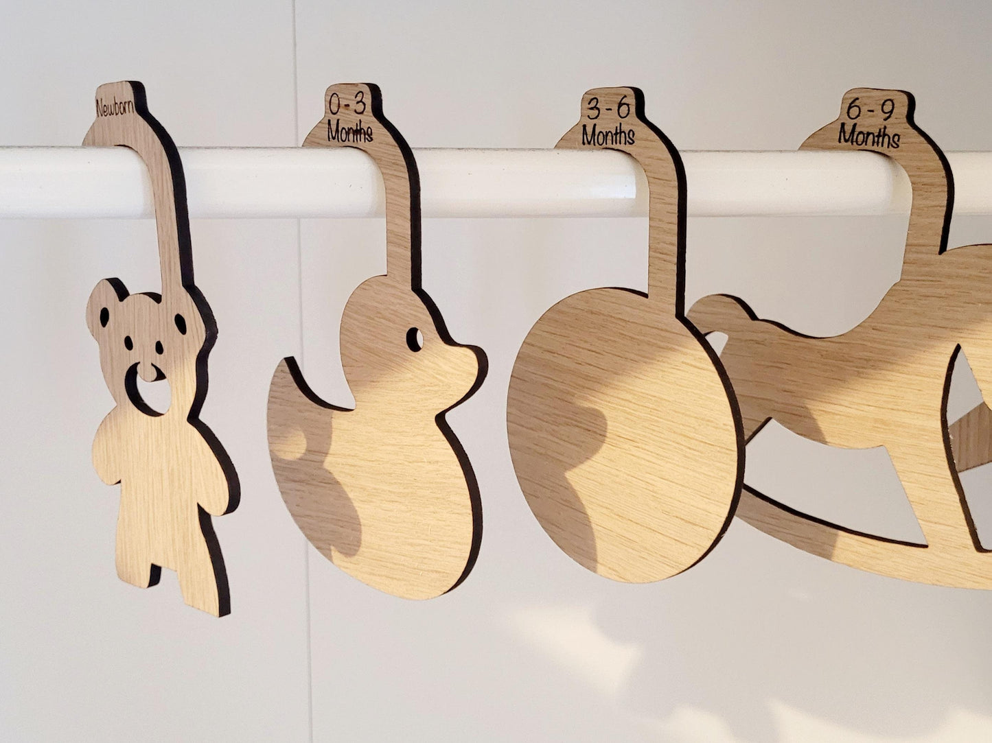 Wooden Baby Clothes Hanger, Nursery Wardrobe Divider