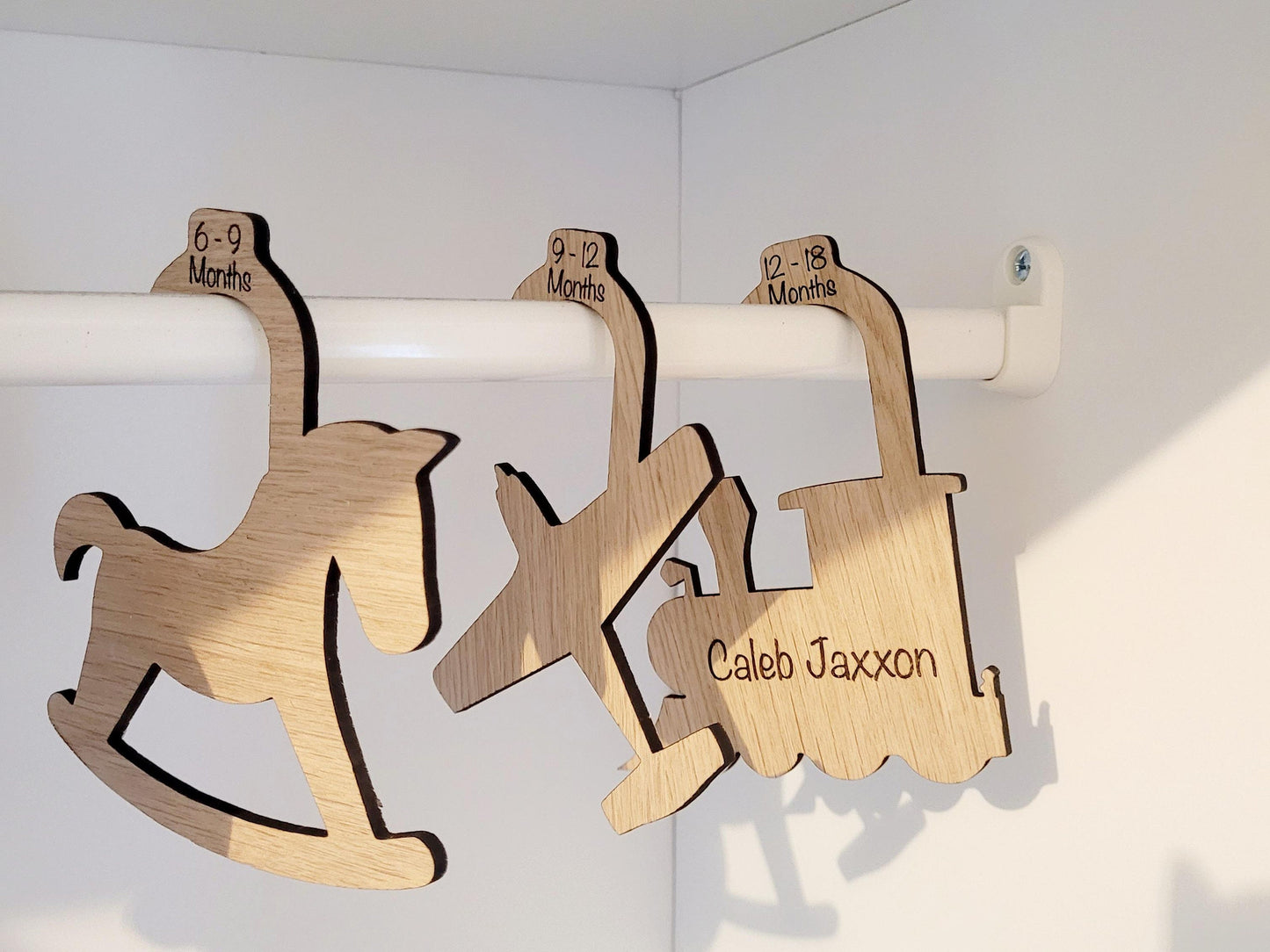 Wooden Baby Clothes Hanger, Nursery Wardrobe Divider