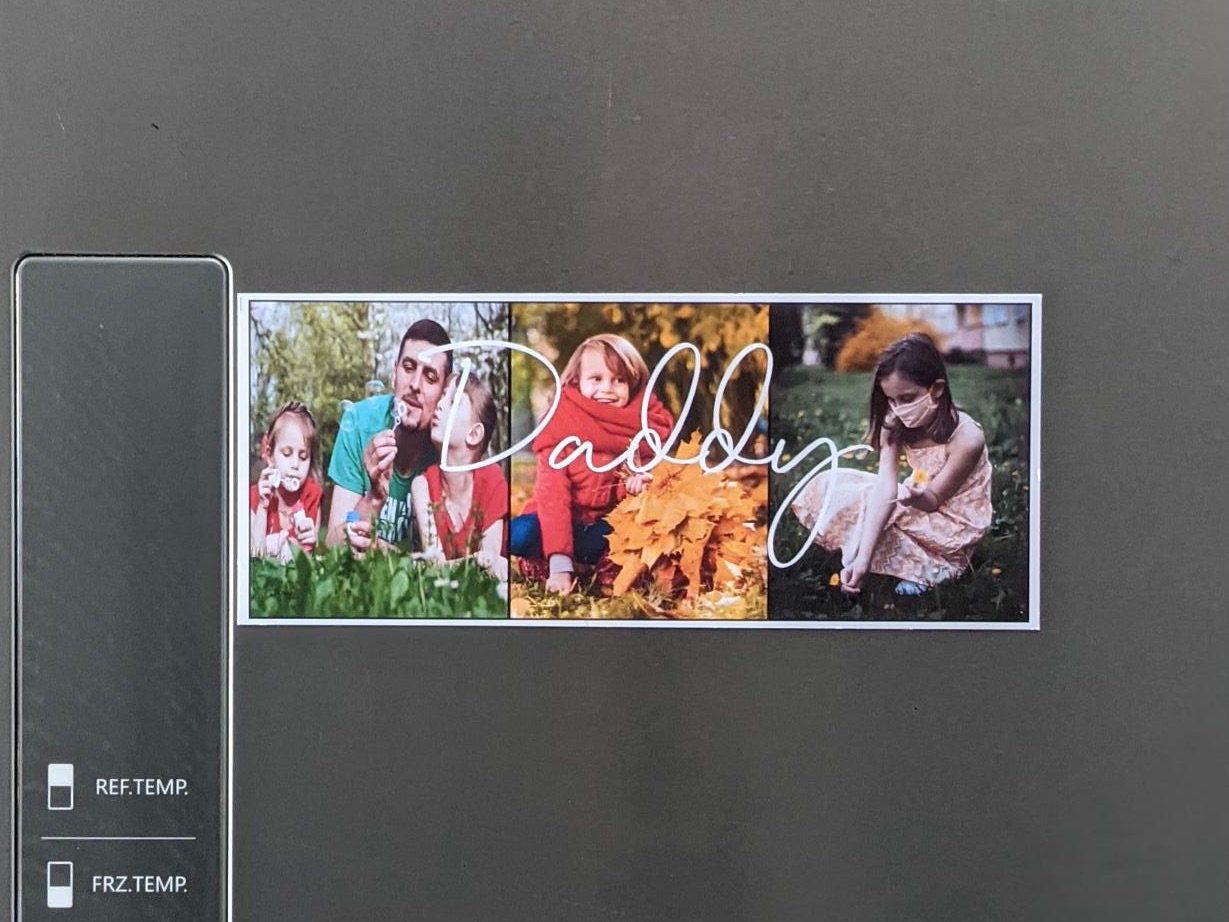 Personalised Photo Magnet for Daddy – 3 Images Picture Gift