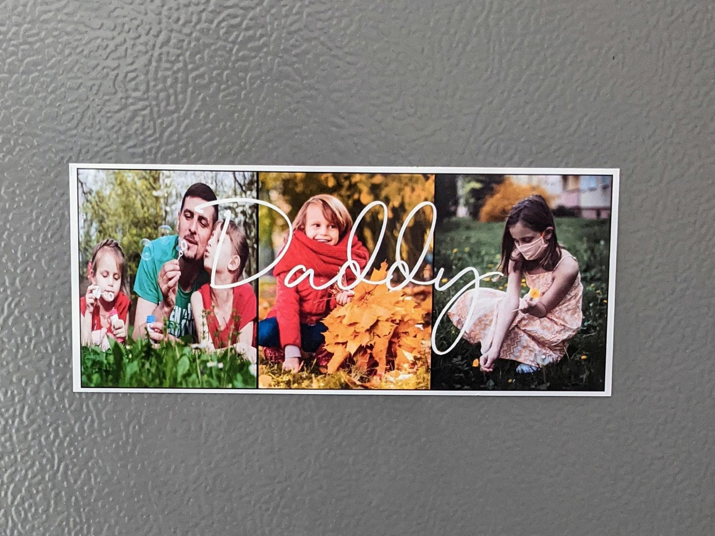 Personalised Photo Magnet for Daddy – 3 Images Picture Gift