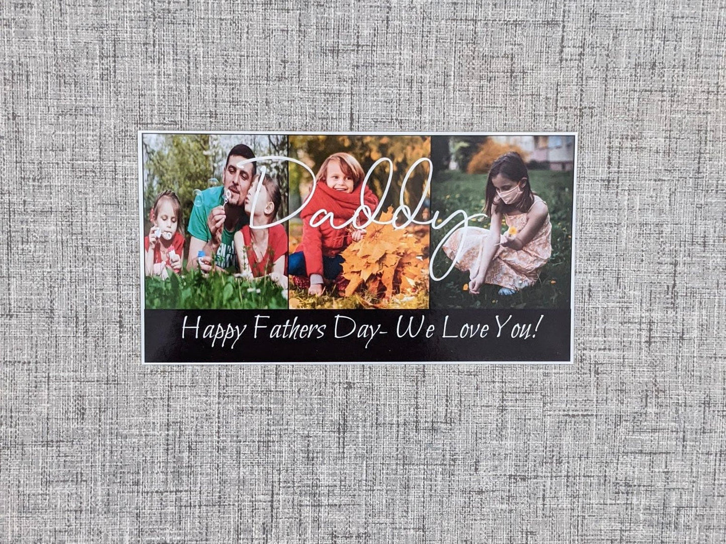Personalised Photo Magnet for Daddy – 3 Images Picture Gift