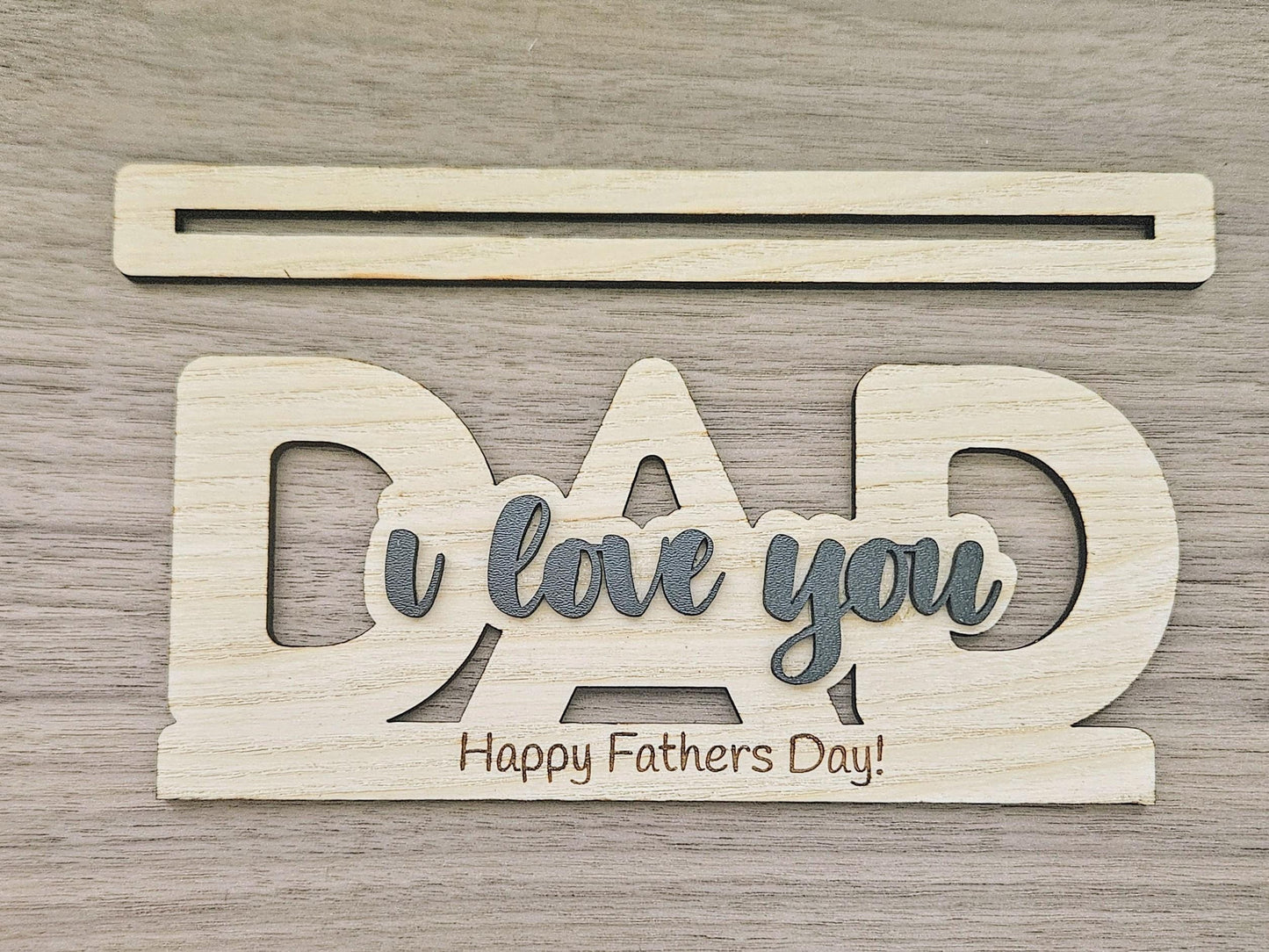 Personalised Dad Wooden Ornament – I Love You Keepsake Gift for Father’s Day, Birthday Gift