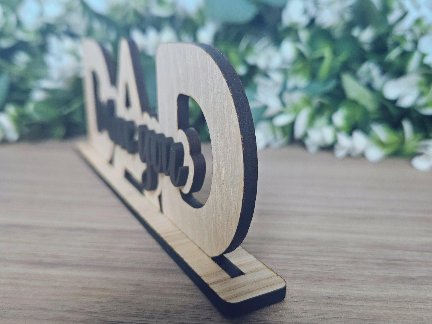 Personalised Dad Wooden Ornament – I Love You Keepsake Gift for Father’s Day, Birthday Gift