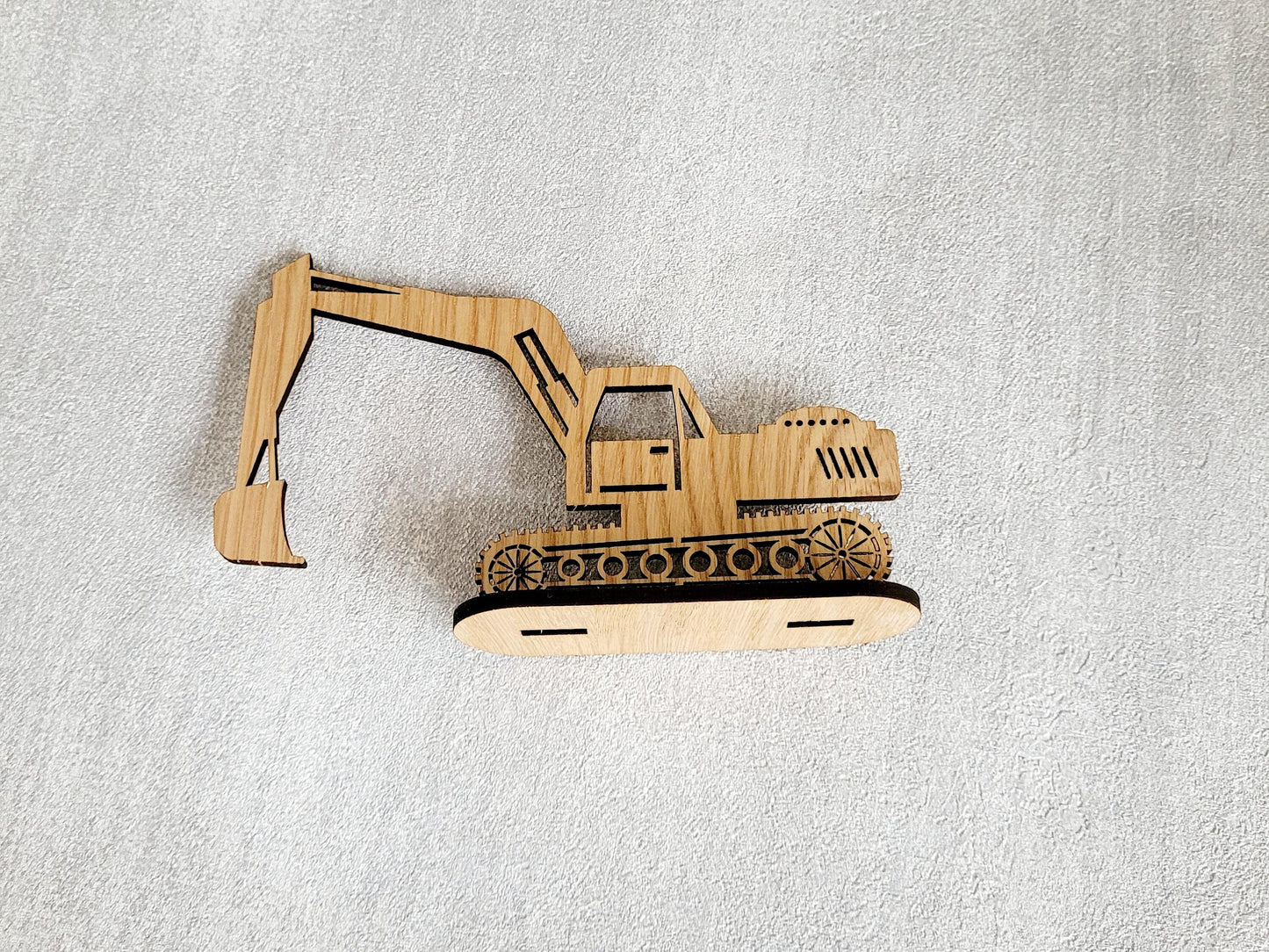 Personalised Excavator Wood Card – Unique Gift for Him, Construction Worker Keepsake, Birthday or Father’s Day Gift