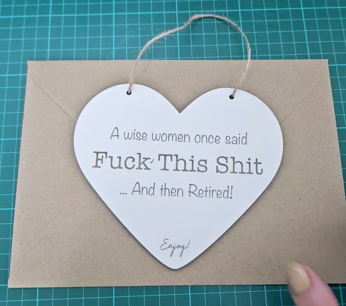 Funny Retirement Gift – Wise Woman Said ‘F This S’ or ‘I’m Out of Here’ Personalised Plaque