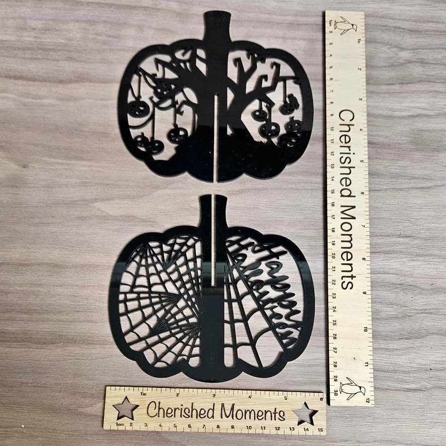 3D Standing Pumpkin Decor – Halloween Autumn Shelf Decoration