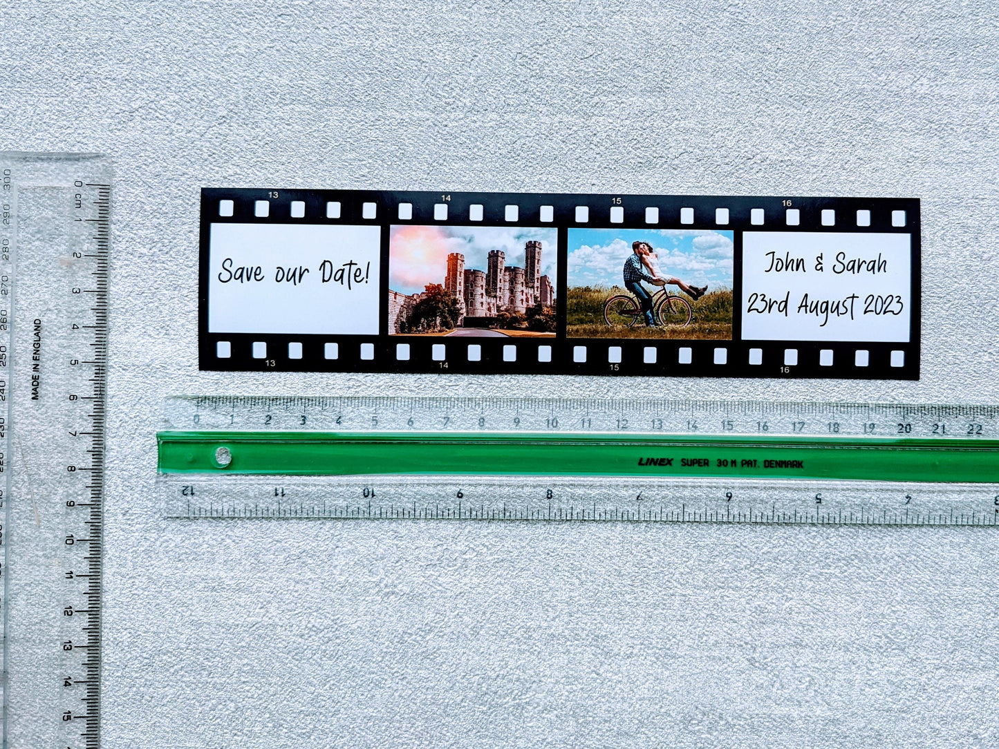 Personalised Movie Strip Magnet – Custom Photo Save the Date,