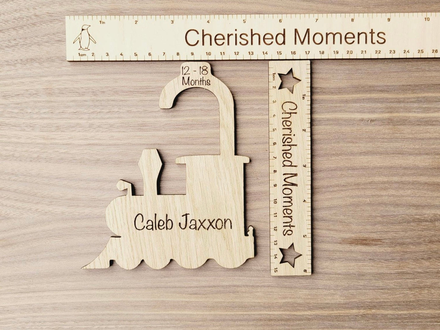 Personalised Train Baby Hangers, Baby Closet Dividers, Wardrobe Dividers