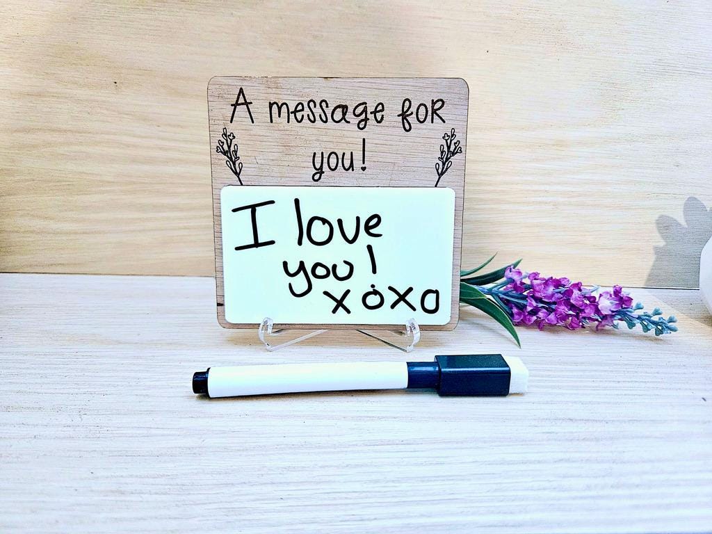 Personalised ‘I Love You Because’ Dry Erase Board – Gift for Dad, Grandad, or Partner from Kids | Birthday, Anniversary, Father’s Day