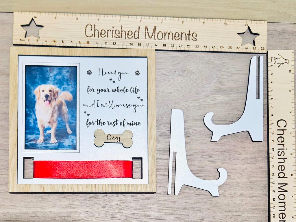 Personalised Pet Memorial Frame, Custom Pet Collar Holder Plaque