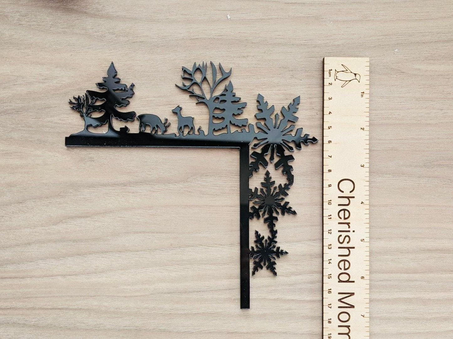 Deer in the Woods Decoration – Door Corner Accent, White Christmas Home Décor, Indoor Ornament, Small Xmas Gift Idea for Her, Hosting Decor