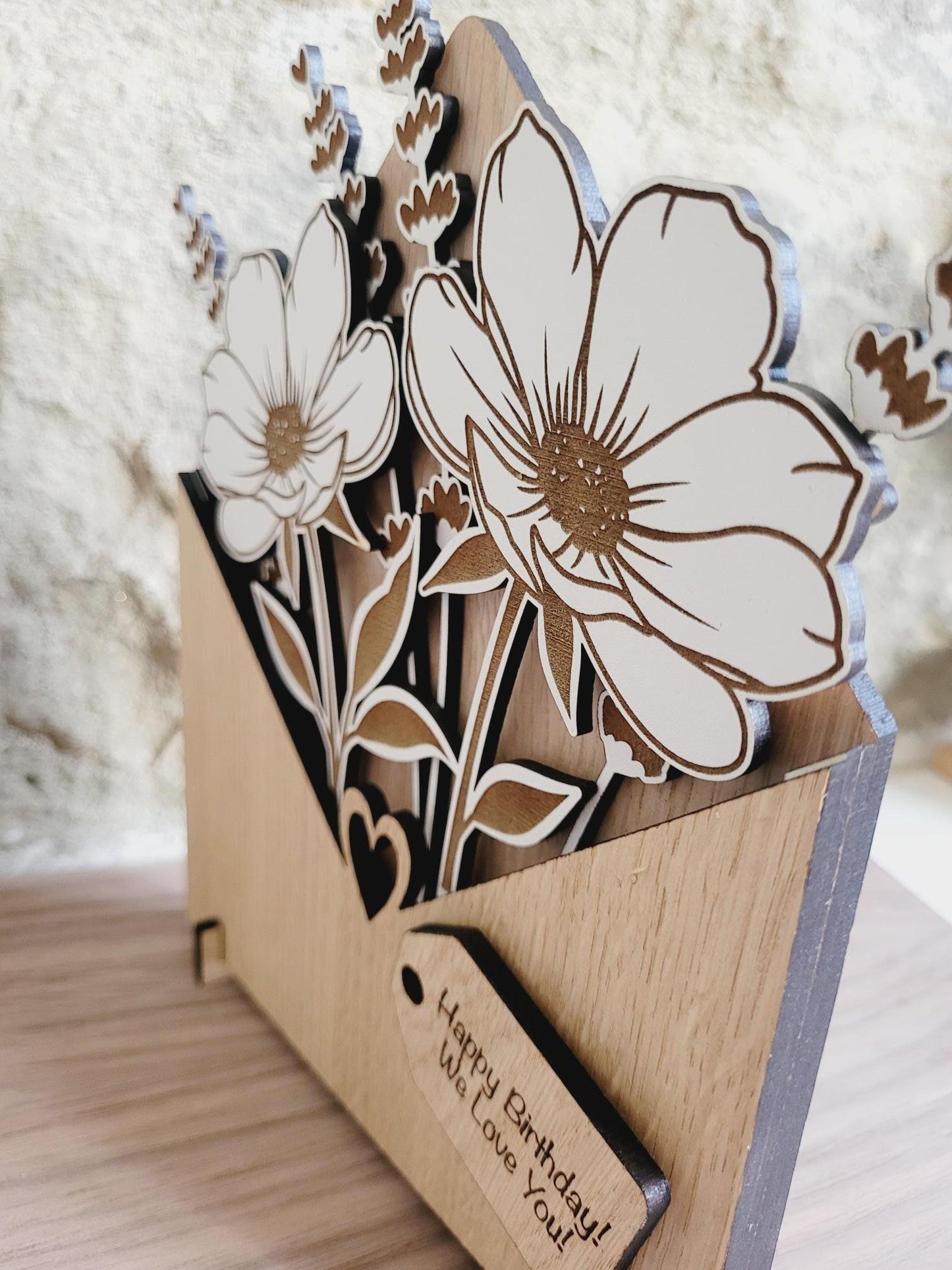 Personalised Wooden Floral Gift – A Thoughtful Keepsake for Any Occasion!