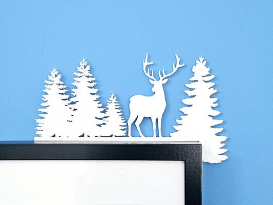 4 Stags Christmas Door Decoration – Festive Shelf Ornament & Seasonal Décor