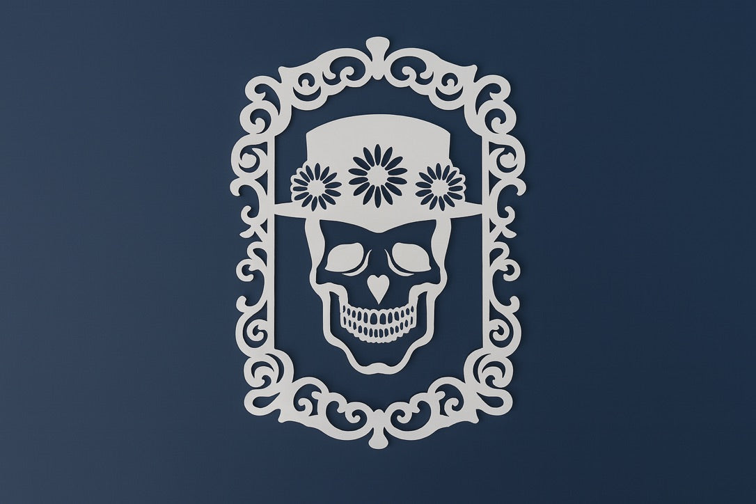 Skull Wall Art – Day of the Dead Gothic Halloween Decoration