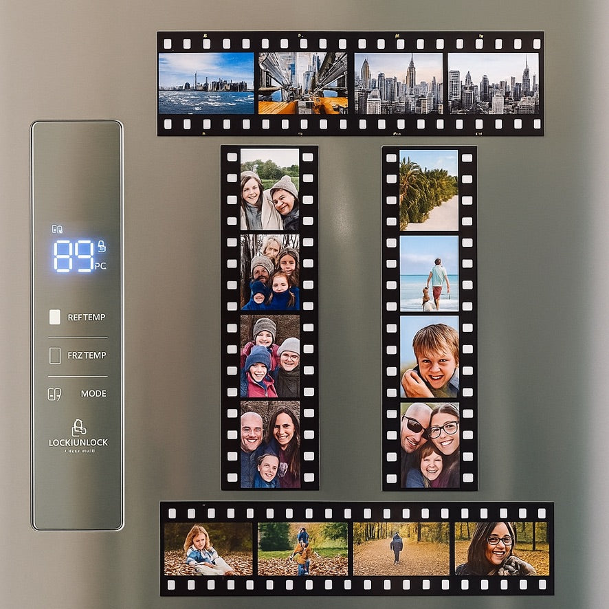Personalised Movie Strip Photo Magnets – Custom Film Roll Picture Magnets