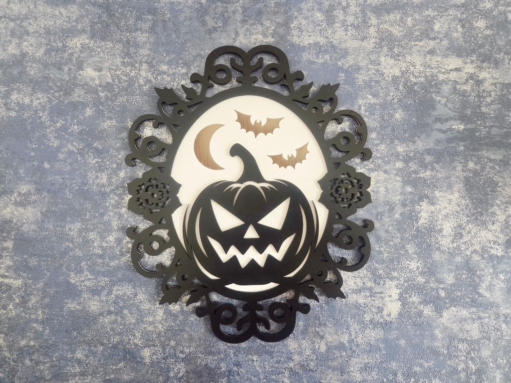 Halloween Wall Art – Gothic Pumpkin or Ghost Sign