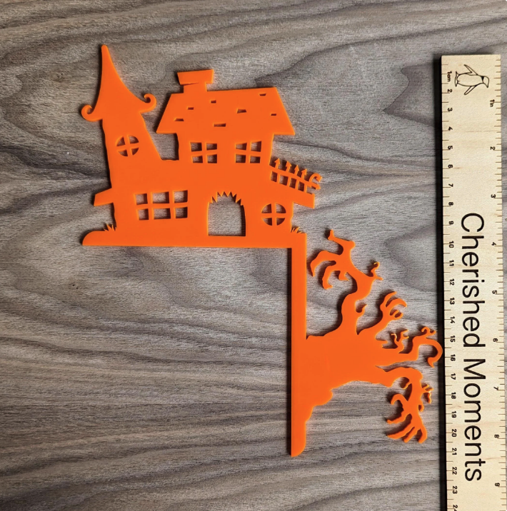 Haunted House Halloween Shelf Sitter or Door Frame Decoration – Spooky House Décor