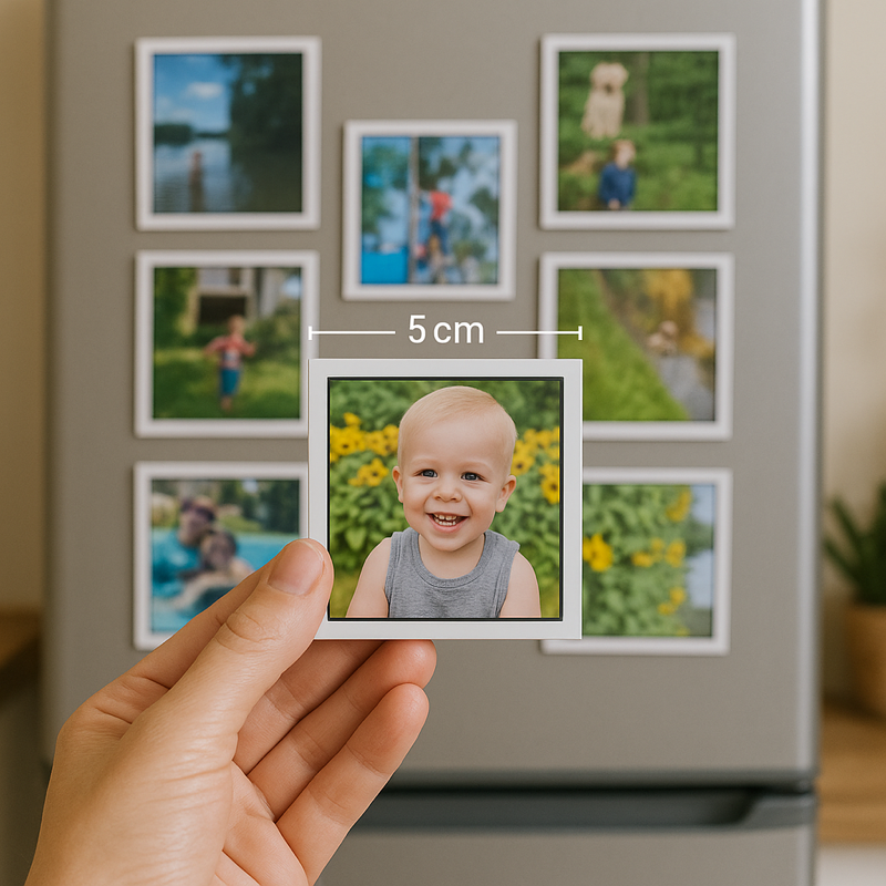 Personalised Photo Fridge Magnet Tiles – Gift for Her, Mum, or Home