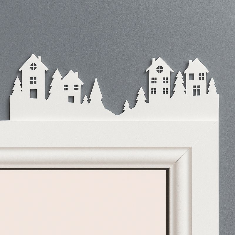 Wooden Winter Shelf Decorations – Rustic Woodland, Reindeer, and Village Christmas Mantel Décor