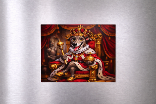 Personalised photo fridge magnet made from a custom family portrait image
