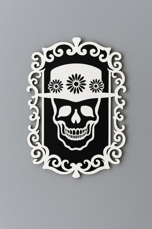 Skull Wall Art – Day of the Dead Gothic Halloween Decoration