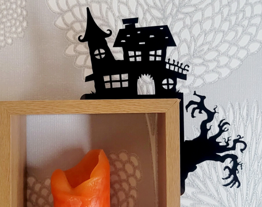Haunted House Halloween Shelf Sitter or Door Frame Decoration – Spooky House Décor