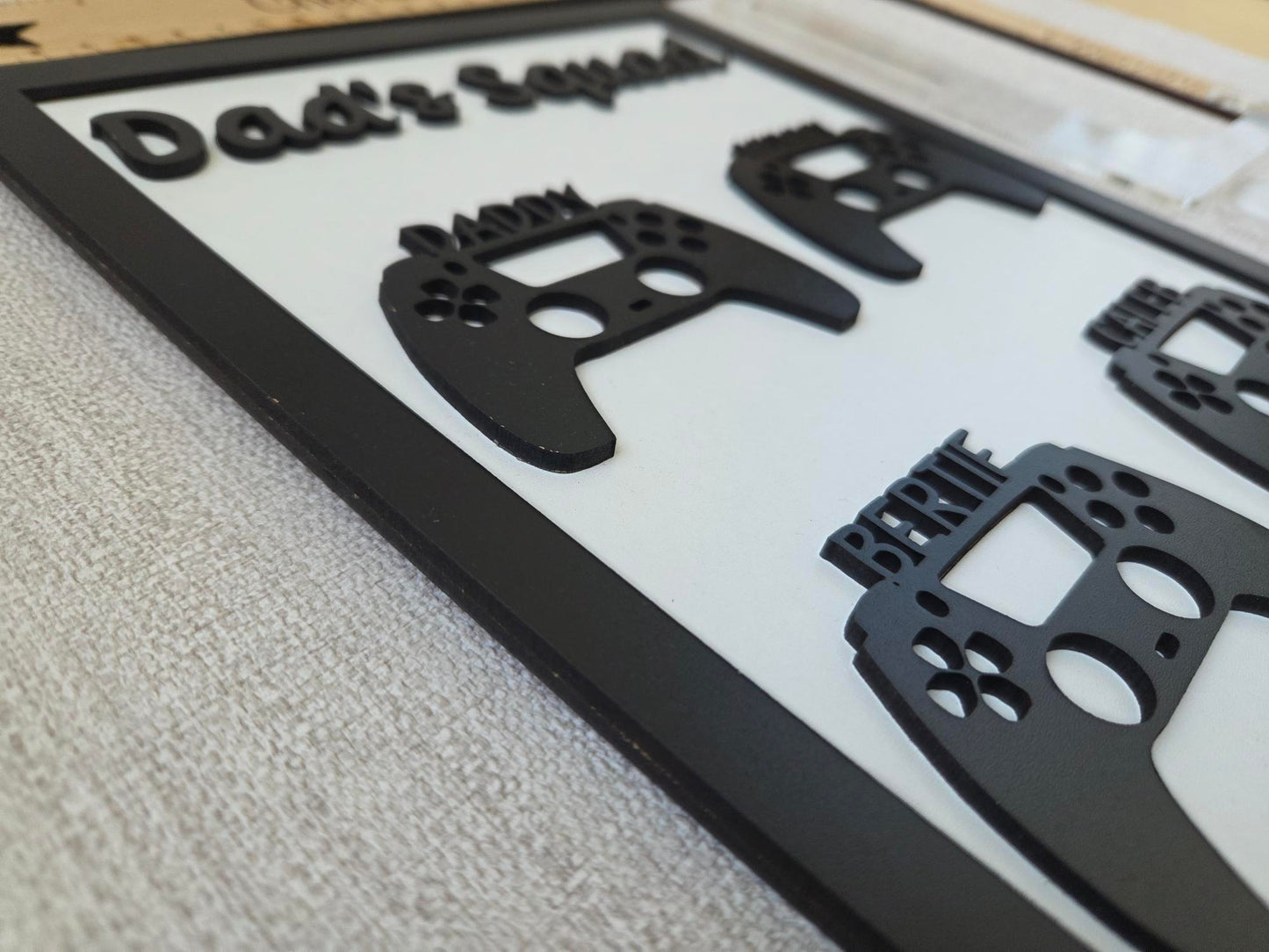Dad Squad Video Game Controller Wall Art