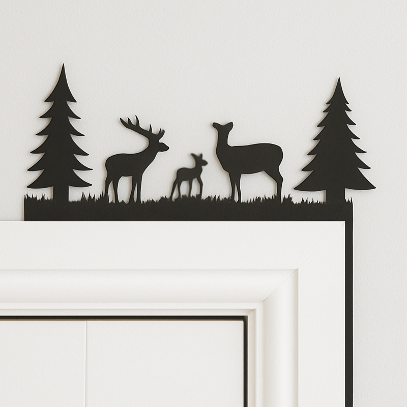 Wooden Winter Shelf Decorations – Rustic Woodland, Reindeer, and Village Christmas Mantel Décor