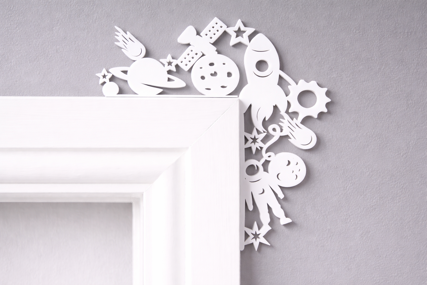 Rocket Door Corner Decoration – Kids Room Space Decor