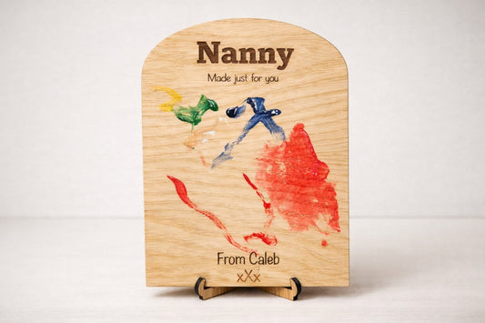 Personalised Children’s Drawing Plaque – Custom Gift for Dad, Grandpa, Teacher