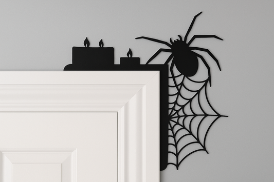 Spider Web Door Corner Decoration – Halloween Decor