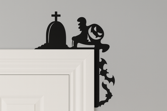 Ghost and Bat Door Corner – Halloween Gothic Decoration Gift