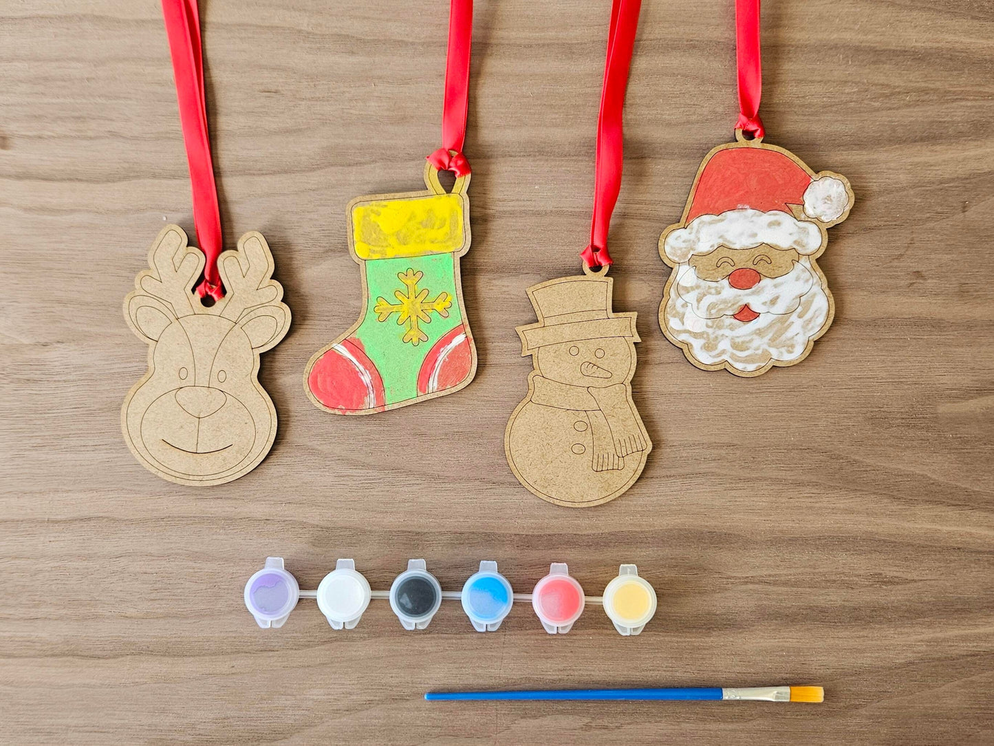 Paint Your Own Christmas Decorations, DIY Ornament Craft Kit for Kids, Christmas Eve Box Idea, Stocking Filler, Holiday Activity