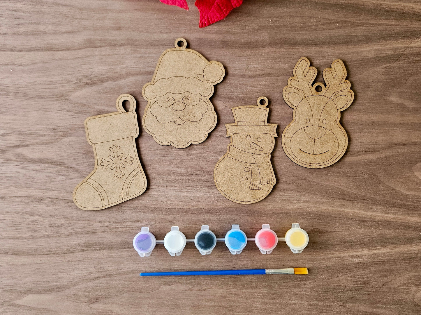 Paint Your Own Christmas Decorations, DIY Ornament Craft Kit for Kids, Christmas Eve Box Idea, Stocking Filler, Holiday Activity